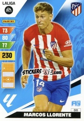 Sticker Marcos Llorente - LaLiga 2023-2024. Adrenalyn XL
 n. 66 - Panini