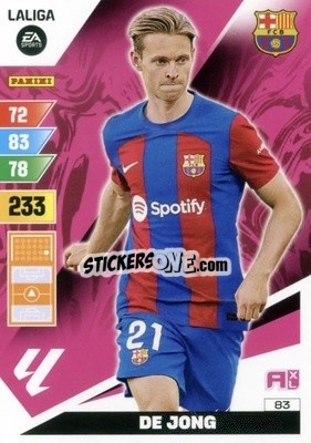 Sticker De Jong - LaLiga 2023-2024. Adrenalyn XL
 n. 83 - Panini