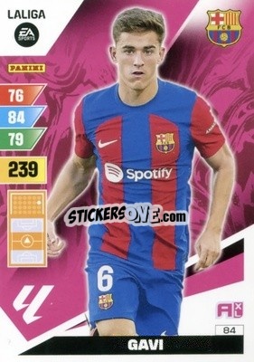 Sticker Gavi - LaLiga 2023-2024. Adrenalyn XL
 n. 84 - Panini