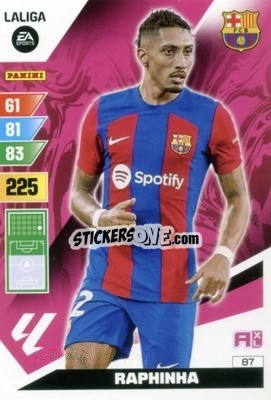 Sticker Raphinha - LaLiga 2023-2024. Adrenalyn XL
 n. 87 - Panini