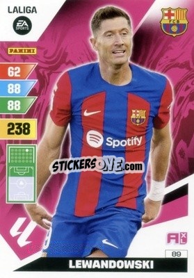 Sticker Lewandowski - LaLiga 2023-2024. Adrenalyn XL
 n. 89 - Panini