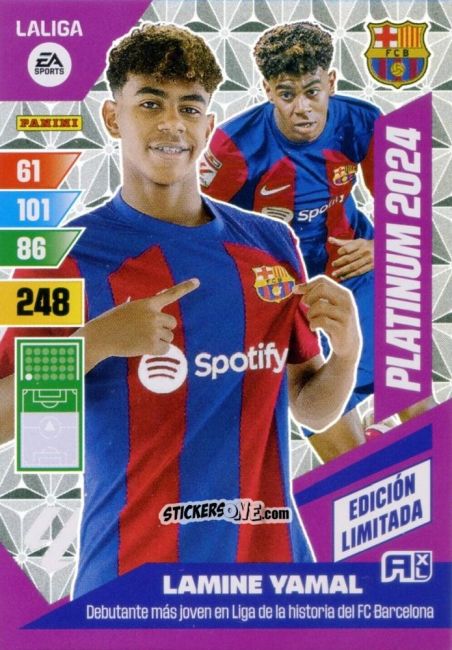Sticker Lamine Yamal - LaLiga 2023-2024. Adrenalyn XL
 n. LEP-LY - Panini