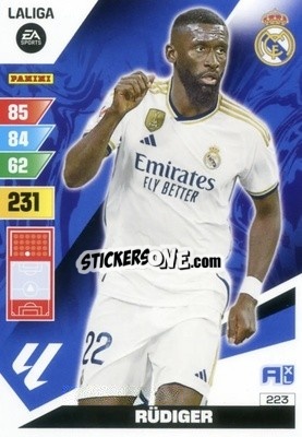 Sticker Rüdiger - LaLiga 2023-2024. Adrenalyn XL
 n. 223 - Panini