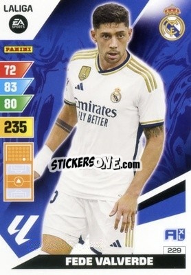 Sticker Fede Valverde - LaLiga 2023-2024. Adrenalyn XL
 n. 229 - Panini