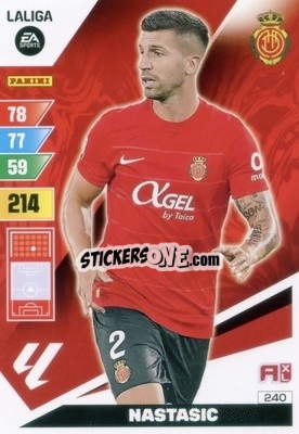 Sticker Nastasic - LaLiga 2023-2024. Adrenalyn XL
 n. 240 - Panini