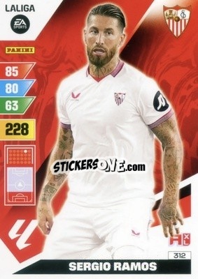 Sticker Sergio Ramos - LaLiga 2023-2024. Adrenalyn XL
 n. 312 - Panini