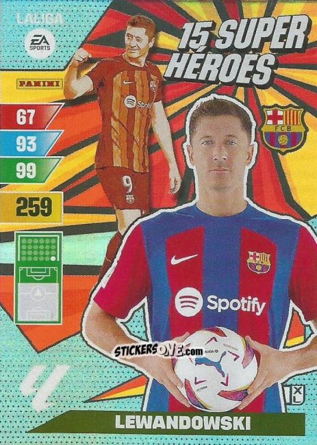 Sticker Lewandowski - LaLiga 2023-2024. Adrenalyn XL
 n. SH-8 - Panini