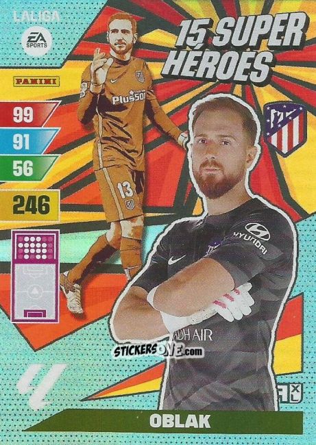 Cromo Oblak - LaLiga 2023-2024. Adrenalyn XL
 n. SH-10 - Panini