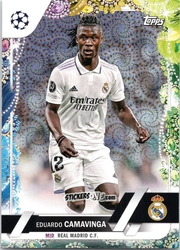 Sticker Eduardo Camavinga - Carnaval Edition UEFA Club Competitions 2022-2023
 n. 12 - Topps