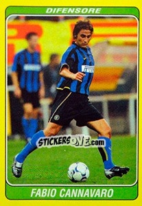 Sticker Fabio Cannavaro - Supercalcio 2002-2003 n. 14 - Panini