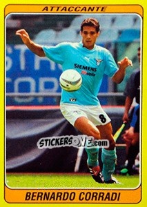 Sticker Bernardo Corradi - Supercalcio 2002-2003 n. 154 - Panini