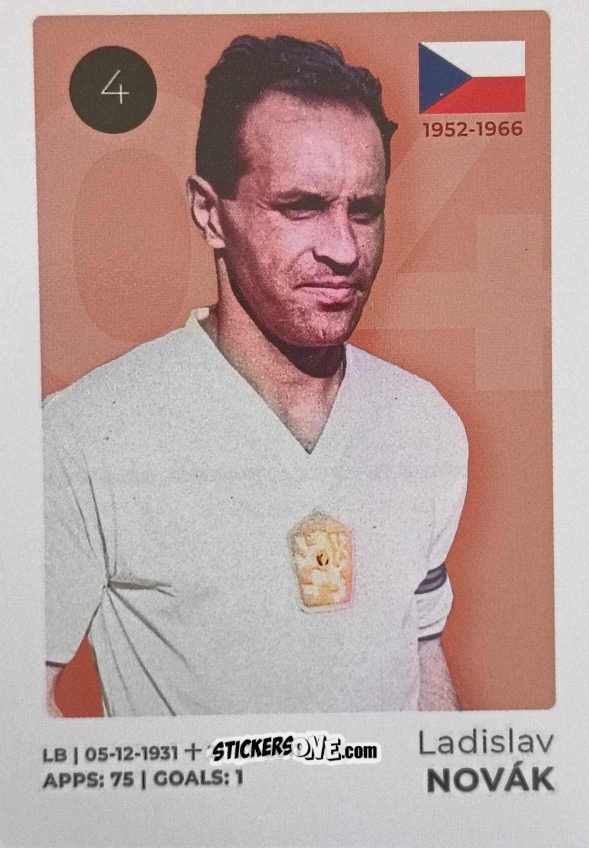 Figurina Ladislav Novák - The Ultimate Collection of the Former National Football Teams
 n. 4 - Stickito