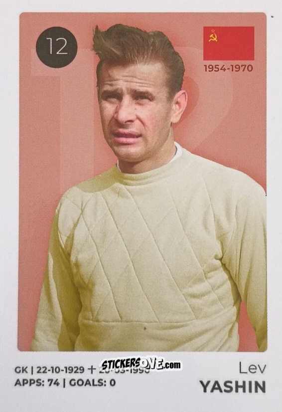 Cromo Lev Yashin - The Ultimate Collection of the Former National Football Teams
 n. 12 - Stickito