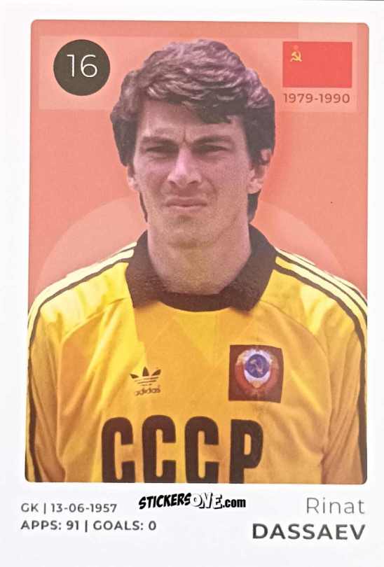 Cromo Rinat Dassaev - The Ultimate Collection of the Former National Football Teams
 n. 16 - Stickito