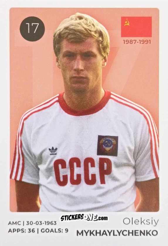 Figurina Alexei Mikhailichenko - The Ultimate Collection of the Former National Football Teams
 n. 17 - Stickito