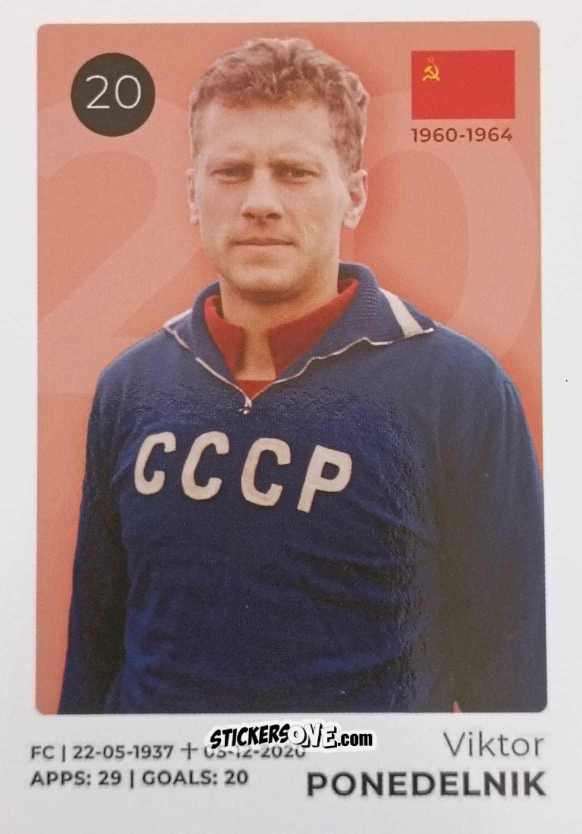 Figurina Viktor Ponedelnik - The Ultimate Collection of the Former National Football Teams
 n. 20 - Stickito