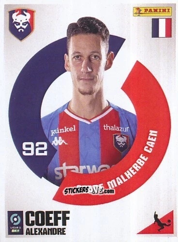 Figurina Alexandre Coeff - Foot 2023-2024 Ligue 2
 n. 112 - Panini
