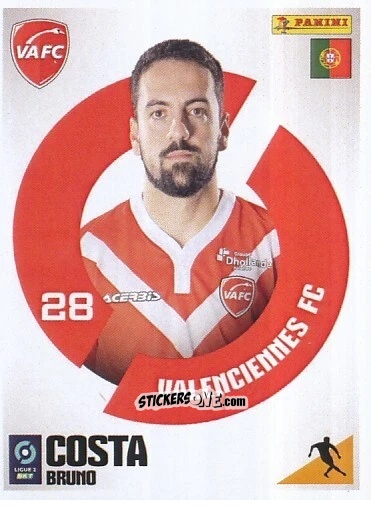 Sticker Bruno Costa - Foot 2023-2024 Ligue 2
 n. 292 - Panini