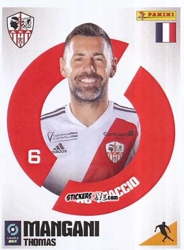 Figurina Thomas Mangani - Foot 2023-2024 Ligue 2
 n. 9 - Panini