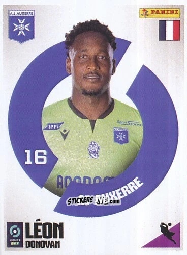 Figurina Donovan Léon - Foot 2023-2024 Ligue 2
 n. 61 - Panini