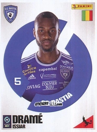 Sticker Issiar Dramé - Foot 2023-2024 Ligue 2
 n. 78 - Panini