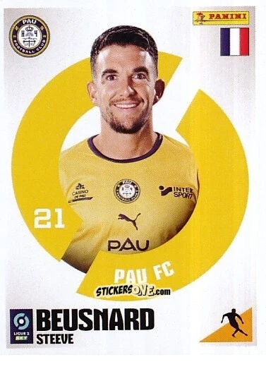 Cromo Steeve Beusnard - Foot 2023-2024 Ligue 2
 n. 221 - Panini