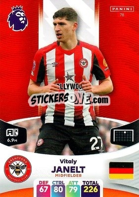 Figurina Vitaly Janelt - English Premier League 2023-2024. Adrenalyn XL - Panini