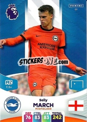 Figurina Solly March - English Premier League 2023-2024. Adrenalyn XL - Panini