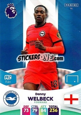 Sticker Danny Welbeck - English Premier League 2023-2024. Adrenalyn XL n. 96 - Panini