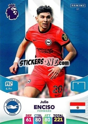 Sticker Julio Enciso - English Premier League 2023-2024. Adrenalyn XL n. 97 - Panini