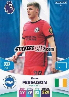 Sticker Evan Ferguson - English Premier League 2023-2024. Adrenalyn XL n. 98 - Panini