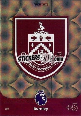 Figurina Club Crest Burnley - English Premier League 2023-2024. Adrenalyn XL - Panini