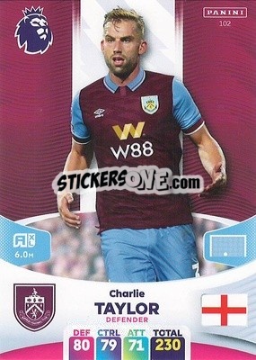 Sticker Charlie Taylor - English Premier League 2023-2024. Adrenalyn XL n. 102 - Panini