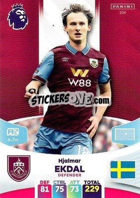 Sticker Hjalmar Ekdal - English Premier League 2023-2024. Adrenalyn XL n. 104 - Panini