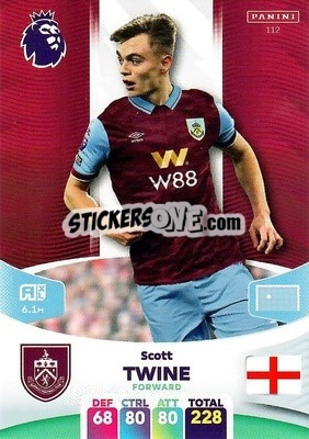 Sticker Scott Twine - English Premier League 2023-2024. Adrenalyn XL - Panini