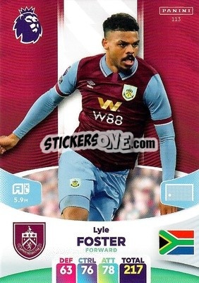 Sticker Lyle Foster - English Premier League 2023-2024. Adrenalyn XL - Panini