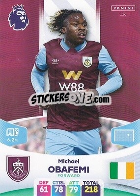 Cromo Michael Obafemi - English Premier League 2023-2024. Adrenalyn XL n. 116 - Panini