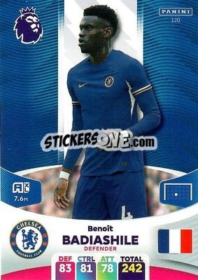 Sticker Benoît Badiashile - English Premier League 2023-2024. Adrenalyn XL n. 120 - Panini