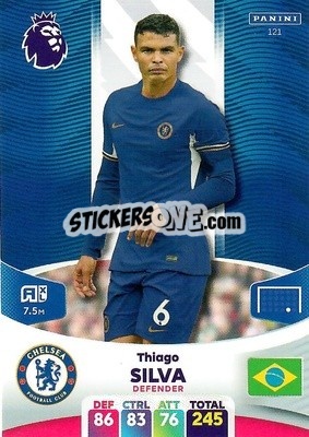 Sticker Thiago Silva - English Premier League 2023-2024. Adrenalyn XL n. 121 - Panini