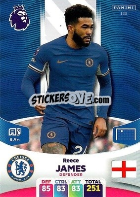 Sticker Reece James - English Premier League 2023-2024. Adrenalyn XL n. 123 - Panini