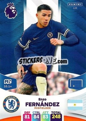 Sticker Enzo Fernández - English Premier League 2023-2024. Adrenalyn XL n. 128 - Panini
