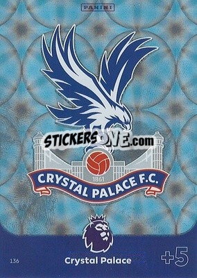 Sticker Club Crest Crystal Palace - English Premier League 2023-2024. Adrenalyn XL n. 136 - Panini