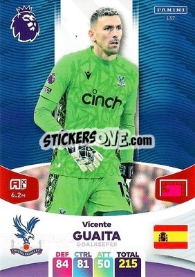 Sticker Vicente Guaita - English Premier League 2023-2024. Adrenalyn XL n. 137 - Panini