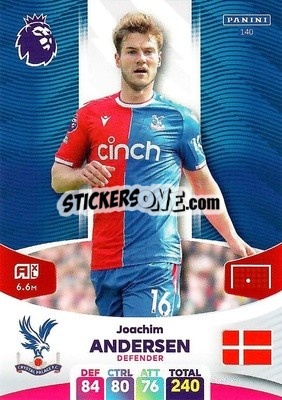 Sticker Joachim Andersen - English Premier League 2023-2024. Adrenalyn XL - Panini