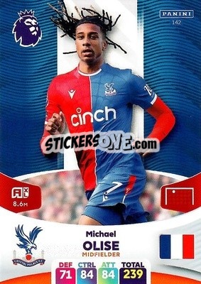 Sticker Michael Olise - English Premier League 2023-2024. Adrenalyn XL n. 142 - Panini