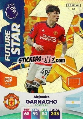 Sticker Alejandro Garnacho - English Premier League 2023-2024. Adrenalyn XL n. 426 - Panini