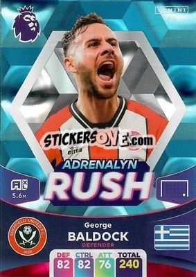 Sticker George Baldock - English Premier League 2023-2024. Adrenalyn XL - Panini