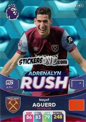 Sticker Nayef Aguerd - English Premier League 2023-2024. Adrenalyn XL n. 432 - Panini