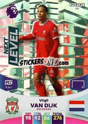 Sticker Virgil van Dijk - English Premier League 2023-2024. Adrenalyn XL n. 434 - Panini