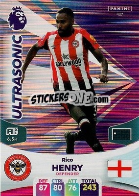 Figurina Rico Henry - English Premier League 2023-2024. Adrenalyn XL - Panini